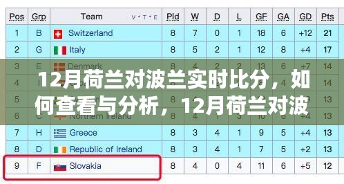 荷蘭與波蘭對(duì)決，實(shí)時(shí)比分查看與分析全攻略（適合初學(xué)者與進(jìn)階用戶）