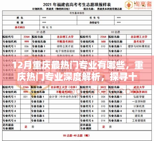 重慶十二月熱門專業(yè)深度解析，探尋最炙手可熱的行業(yè)領(lǐng)域