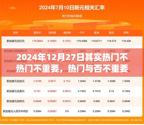 多維解讀下的特殊日子，2024年12月27日的深度觀察