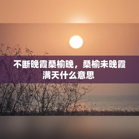 不斷晚霞桑榆晚，桑榆未晚霞滿天什么意思 