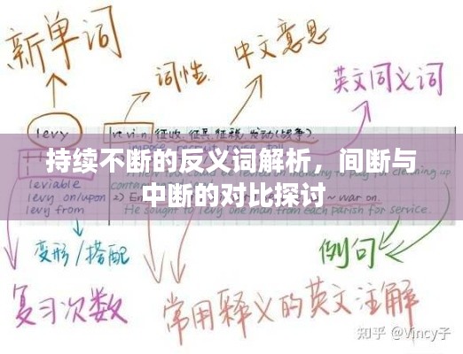 持續(xù)不斷的反義詞解析，間斷與中斷的對比探討