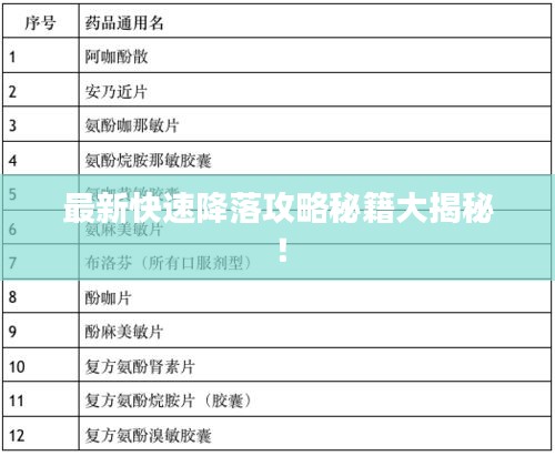 最新快速降落攻略秘籍大揭秘！