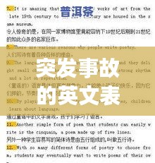 突發(fā)事故的英文表達(dá)與應(yīng)對(duì)策略