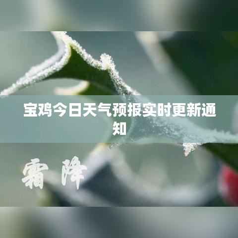 寶雞今日天氣預報實時更新通知