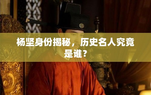 楊堅(jiān)身份揭秘，歷史名人究竟是誰？