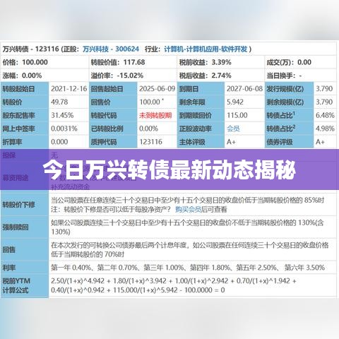 今日萬興轉(zhuǎn)債最新動(dòng)態(tài)揭秘