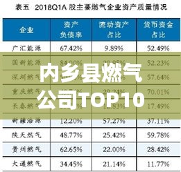 內(nèi)鄉(xiāng)縣燃?xì)夤綯OP10榜單揭曉，行業(yè)佼佼者引領(lǐng)地方能源新篇章